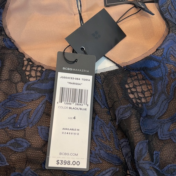 NWT BCBG BLUE/BLACK “Marissa” dress - Picture 9 of 9